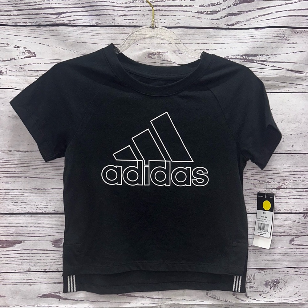 Adidas Girls Black T-Shirt Size 6x